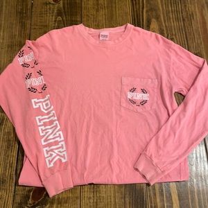 Long sleev VS Pink tee